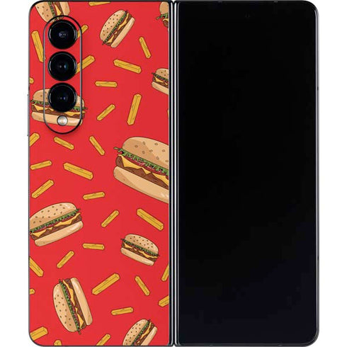 Burgers and Fries Galaxy Z Fold4 5G Skin